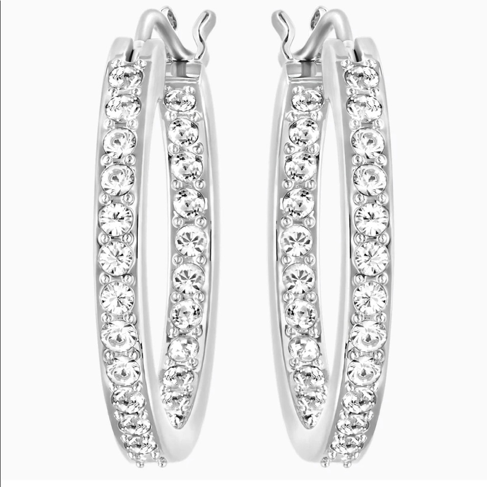 Swarovski Crystal Hoop Earrings